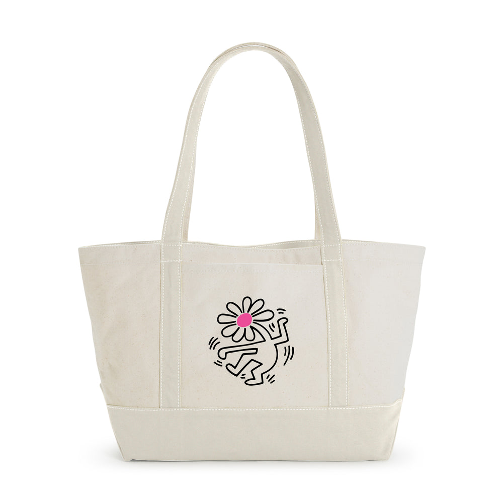 Keith Haring Baggu Flower Small Heavyweight Recycled Canvas Tote