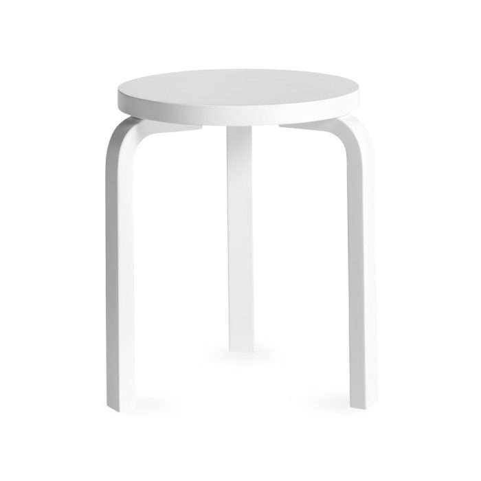 Artek Aalto Stacking Stool 60 – White/ White
