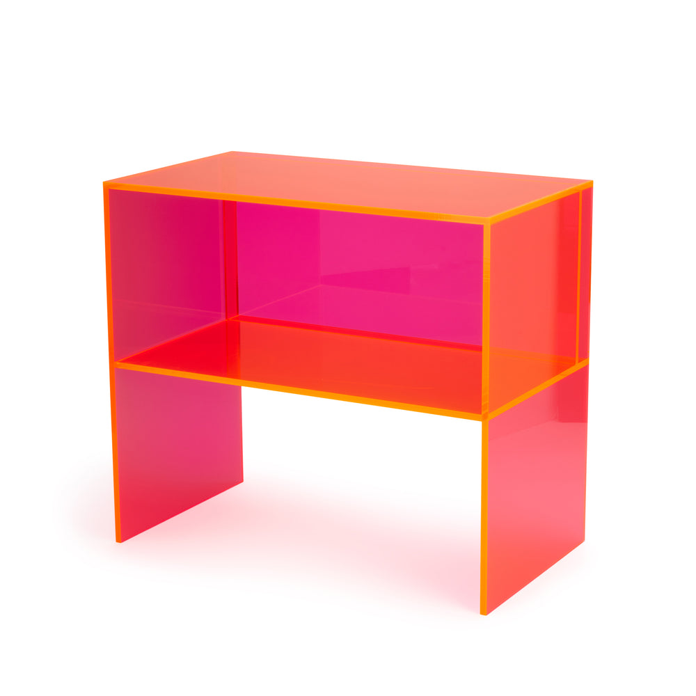 Two-Way Side Table – Neon Orange/ Neon Pink