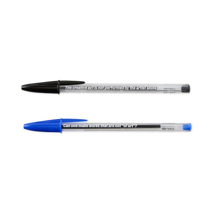 Marcel Duchamp Quote BIC Cristal  Pens – Set of 2