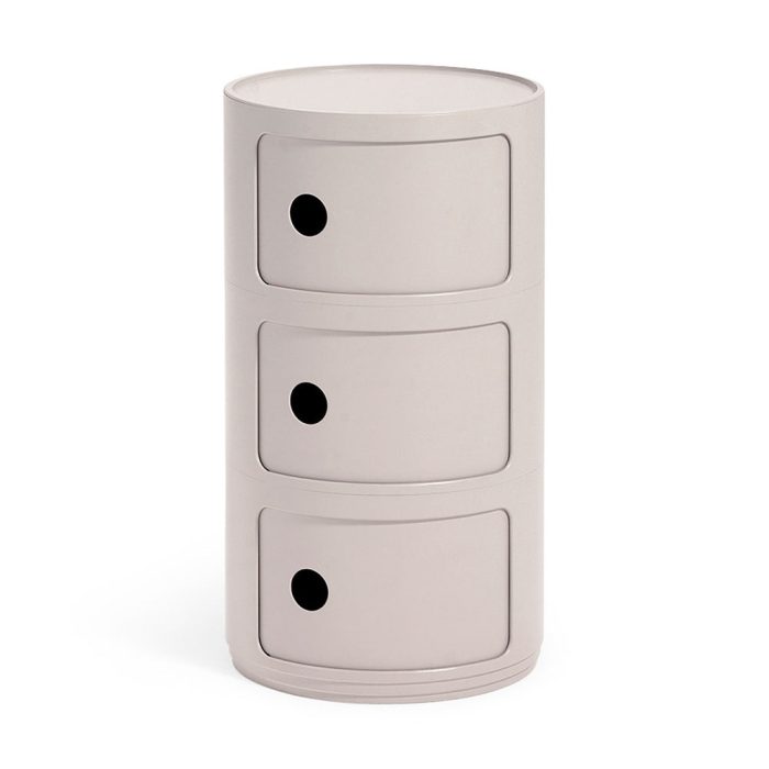 Kartell Bio Componibili 3 Tier Storage – Cream