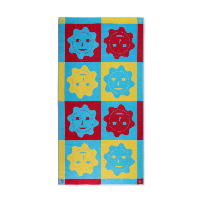 Dusen Dusen Sun Cotton Beach Towel – Red/ Blue