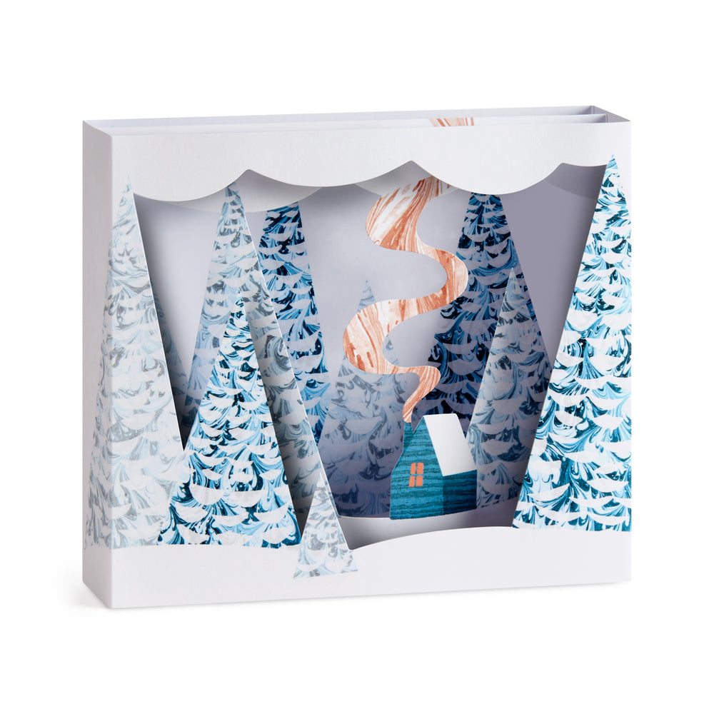 Winter Forest Holiday Pop-Up Cards – Set of 8