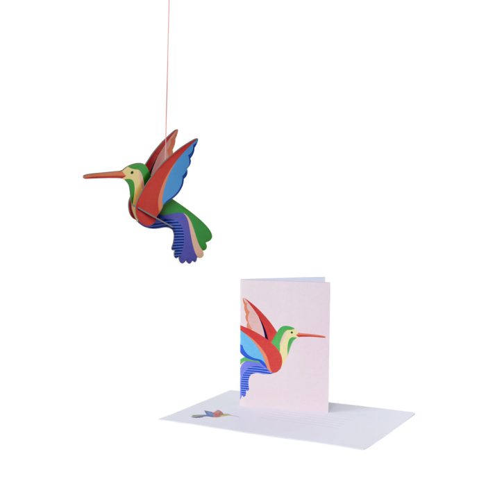 Hummingbird Pop-Out Greeting Card