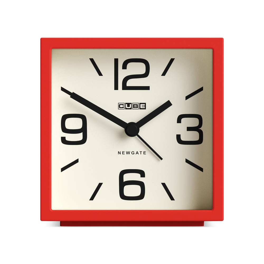 Newgate Cube Alarm Clock – Red