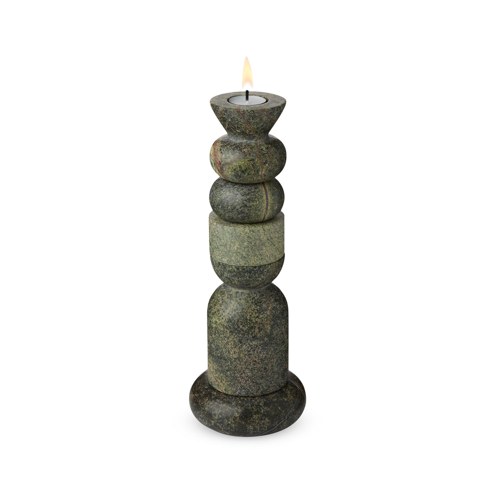 Tom Dixon Stone Stacking Candleholder – Green