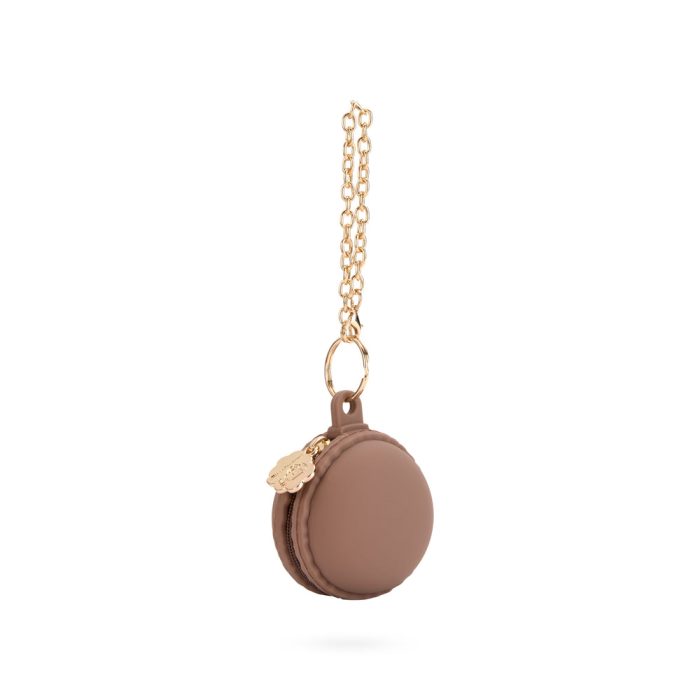 Macaron Pouch Bag Charm – Chocolate
