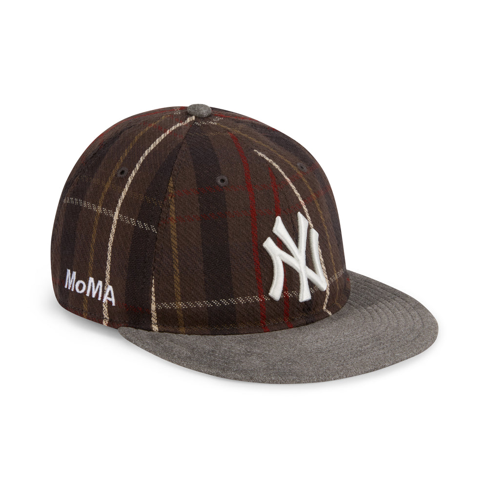 MoMA NY Yankees Adjustable Plaid Baseball Cap – Gray