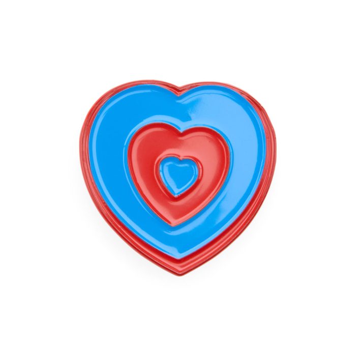 Marcel Duchamp Fluttering Hearts Enamel Pin