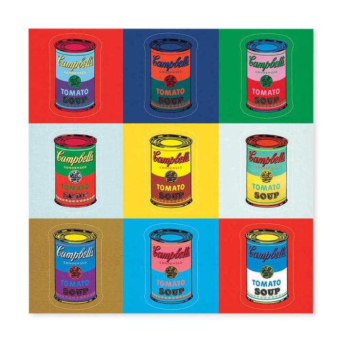 Andy Warhol’s Campbell’s Soup Cans Apply Stickers – Set of 9