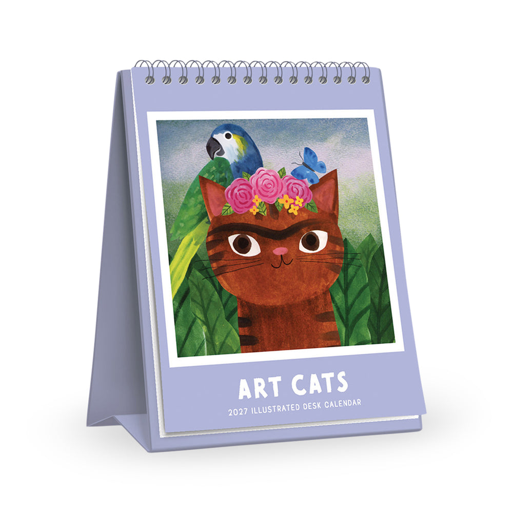 2027 Art Cats Desk Calendar