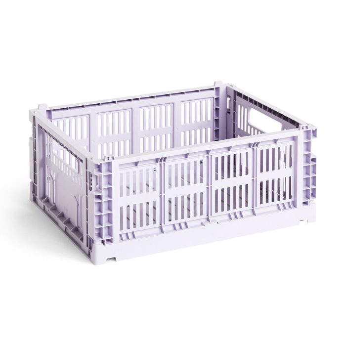 HAY Recycled Plastic Collapsible Color Crate – Lavender