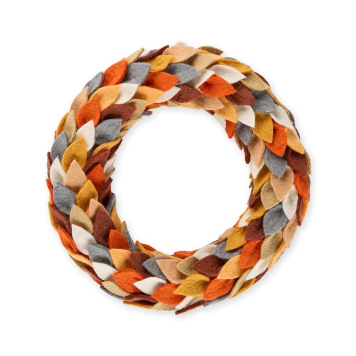 Fall Foliage Felt Wreath