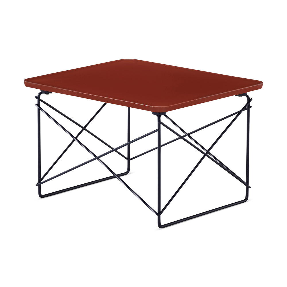 Herman Miller x HAY Eames Wire Base Low Table – Iron Red/ Black Blue