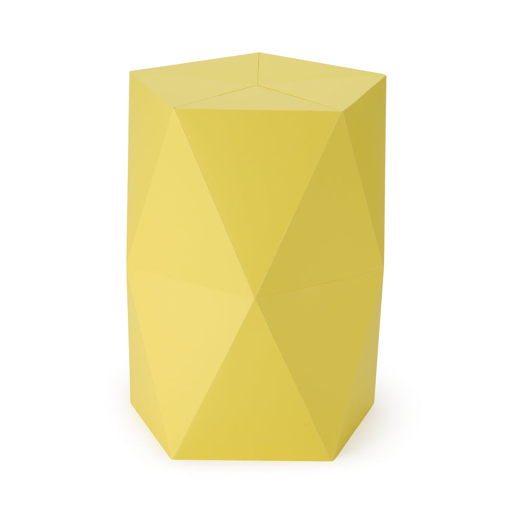 Origami Recycled Paper Stool – Yellow
