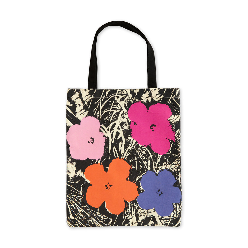 Andy Warhol Cotton Canvas Tote Bag – Pink Flowers
