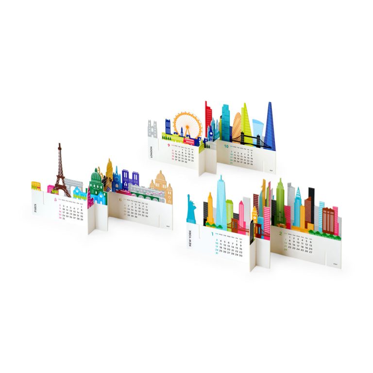 2027 3D City Calendar