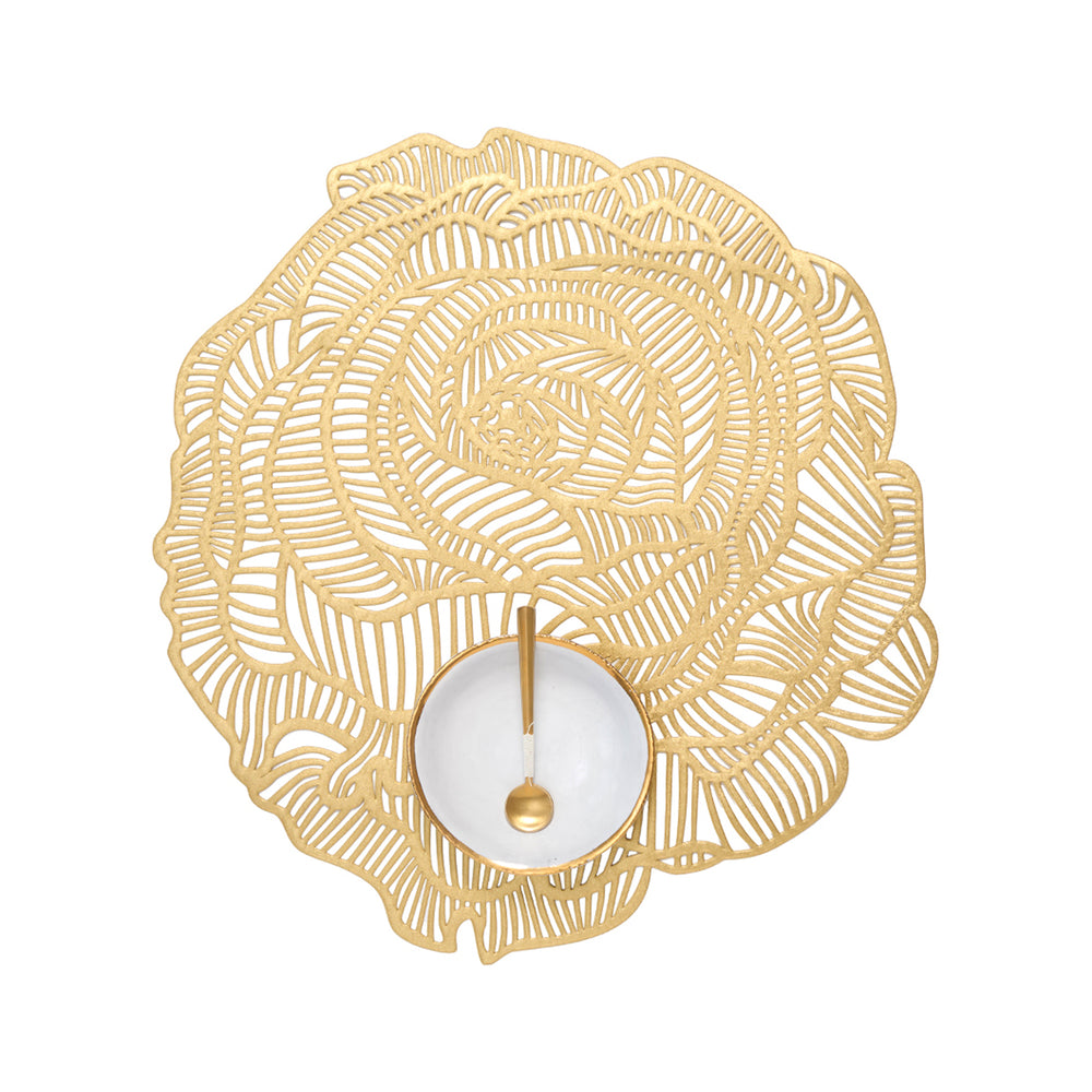 Chilewich Rose Round Placemat – Brass