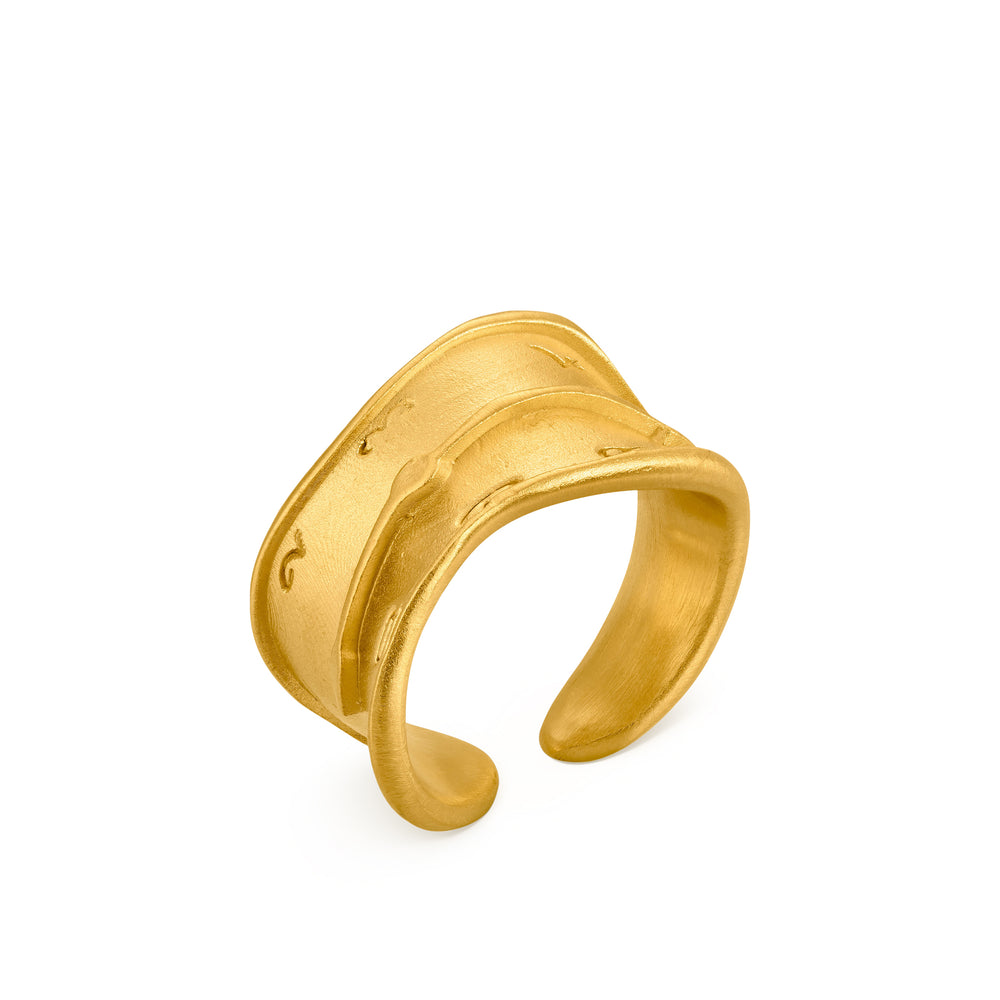 Salvador Dalí Gold-Plated Melting Clock Cuff Ring