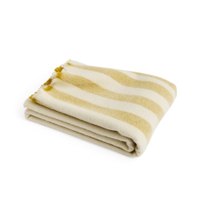HAY Duo Striped Wool Throw – Cream