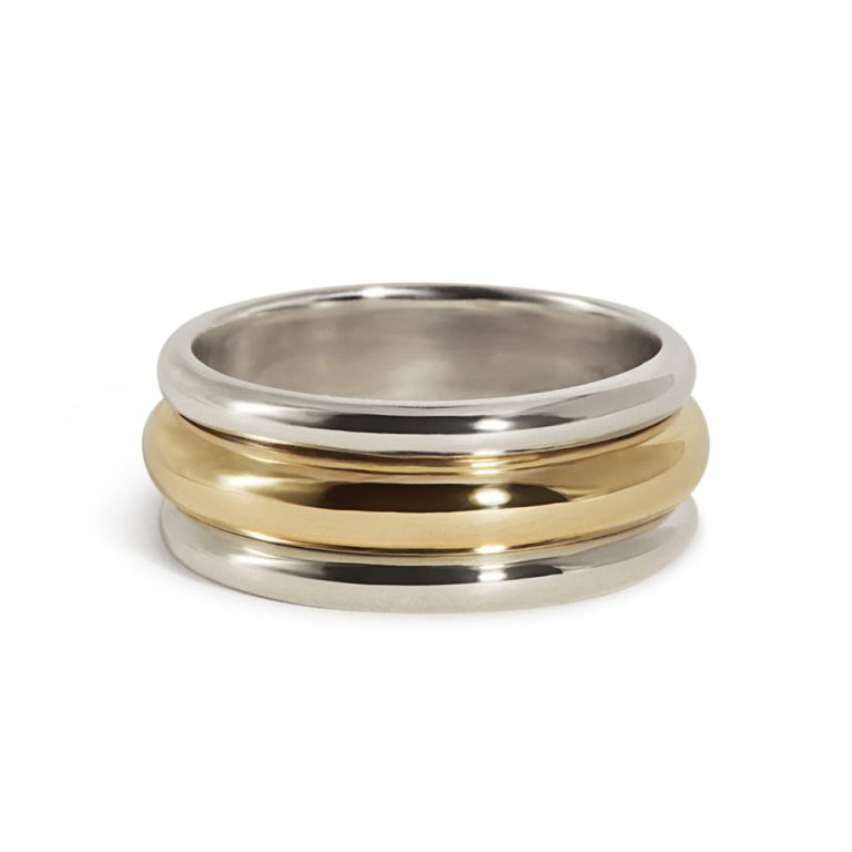 Pivot Ring III – 14k Yellow/ 14k White Gold