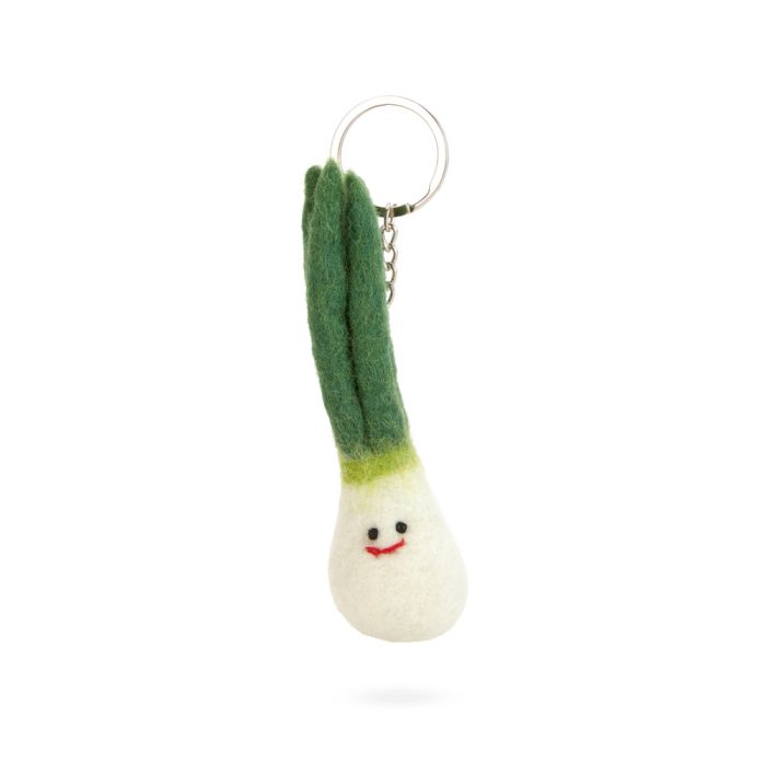 Fruit & Vegetable Felt Wool Keychain – Leek