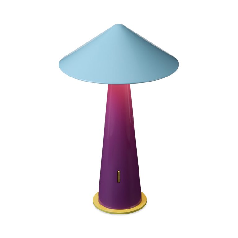 Tipsy Portable Table Lamp – Gray Blue/ Dear Plum