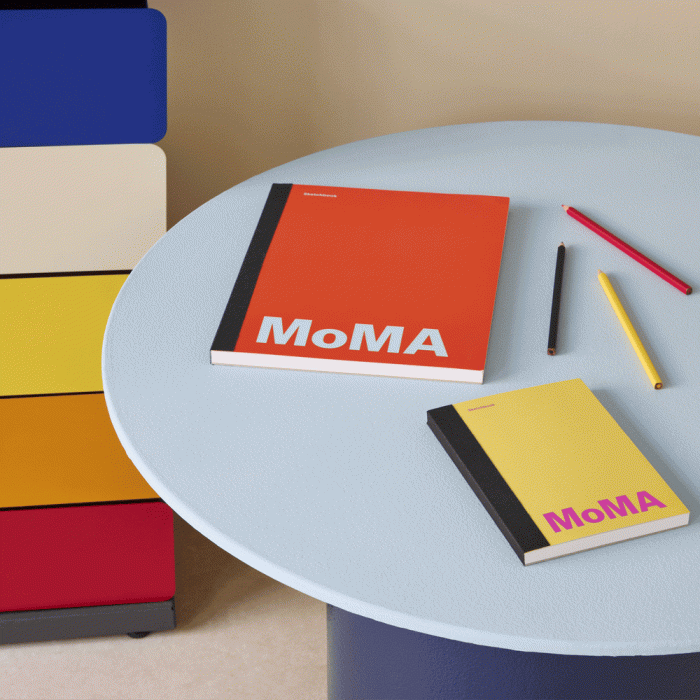 Colorful MoMA Sketchbook – 11 x 8.5″ Orange / Aqua