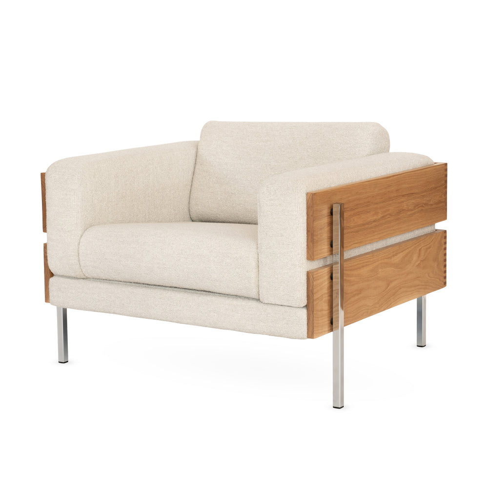 Forum Armchair – Oak/ Chalk Boucle