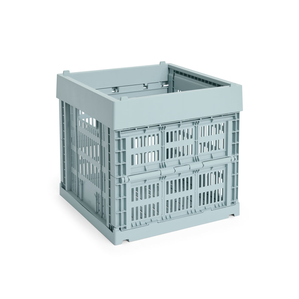HAY Recycled Plastic Collapsible Color Crate – Dusty Blue