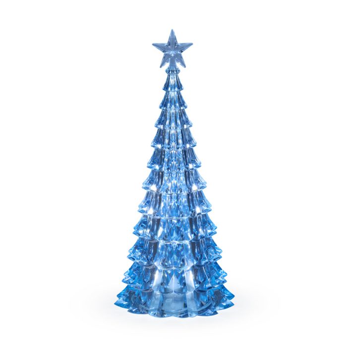 Shimmering LED Holiday Tree – Icy Blue