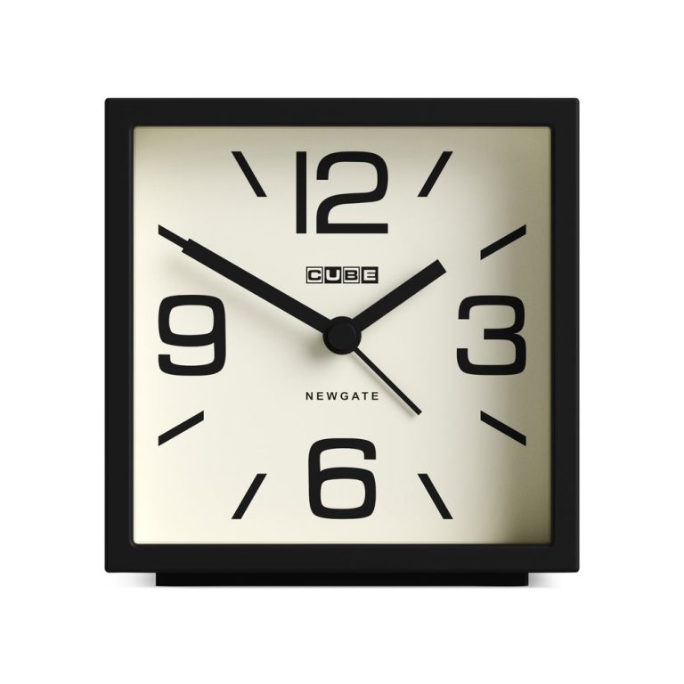 Newgate Cube Alarm Clock – Black