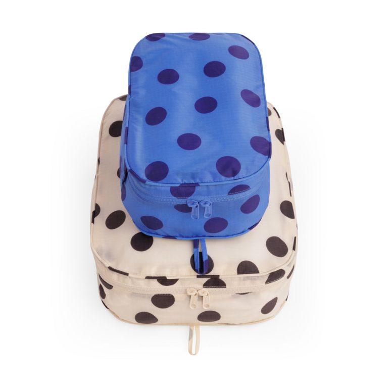 Baggu Recycled Nylon Large Packing Cubes – Set of 2 – Polka Dot Mix