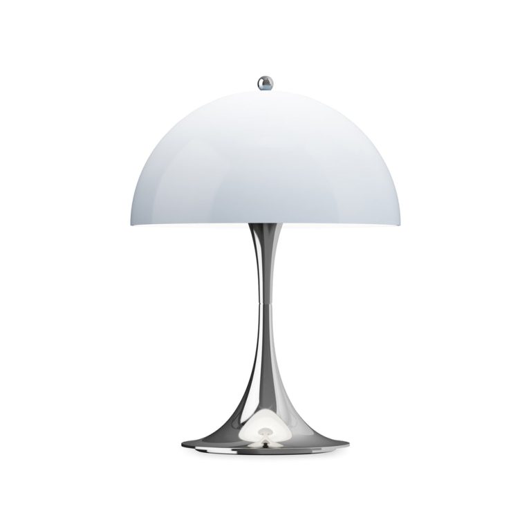 Panthella 250 Portable Table Lamp – Opal Blue Grey/ Chrome