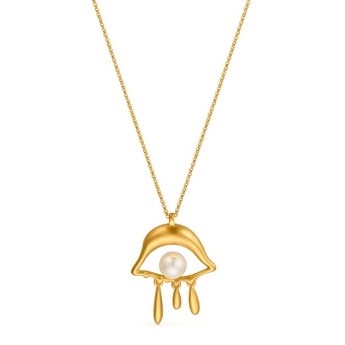 Salvador Dalí Gold-Plated Eye Drop Necklace