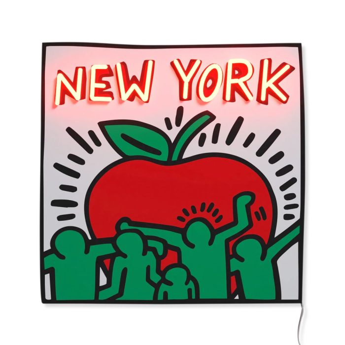 Keith Haring NYC Apple Neon Sign