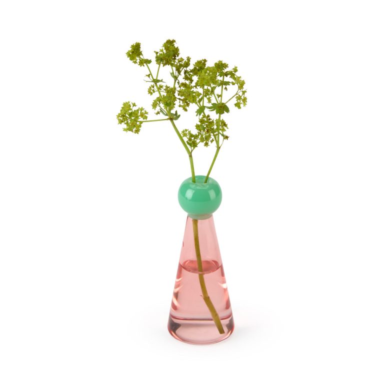 Pixie Glass Vase – Pink/ Green