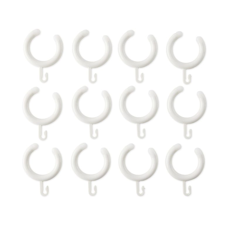 Hewi Shower Curtain Rings – Set of 12 – White