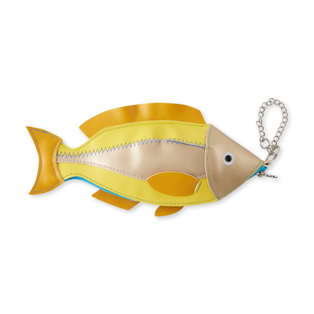 Fish Zip Pouch – Yellow