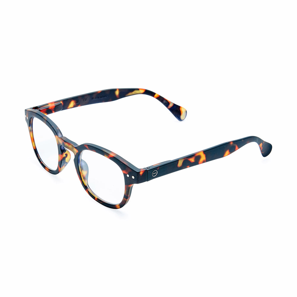 IZIPIZI Rounded-Edge Square Reading Glasses #C – Tortoise