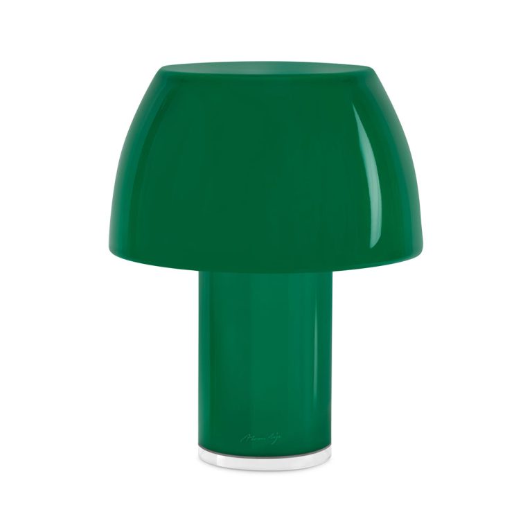 Lorosae Portable Glass Table Lamp – Green