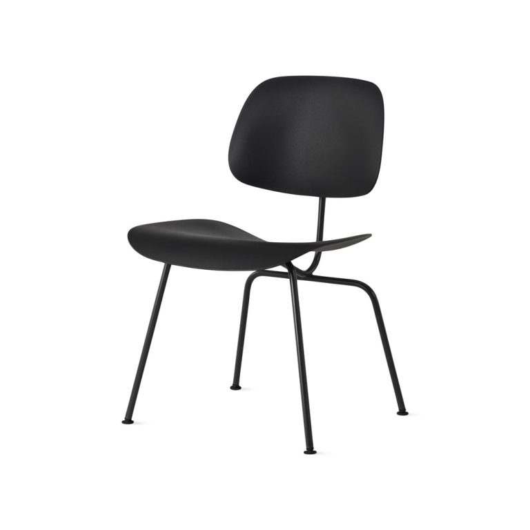 Eames EC-127 Molded Recycled Plastic Dining Chair from Herman Miller – Black/ Black