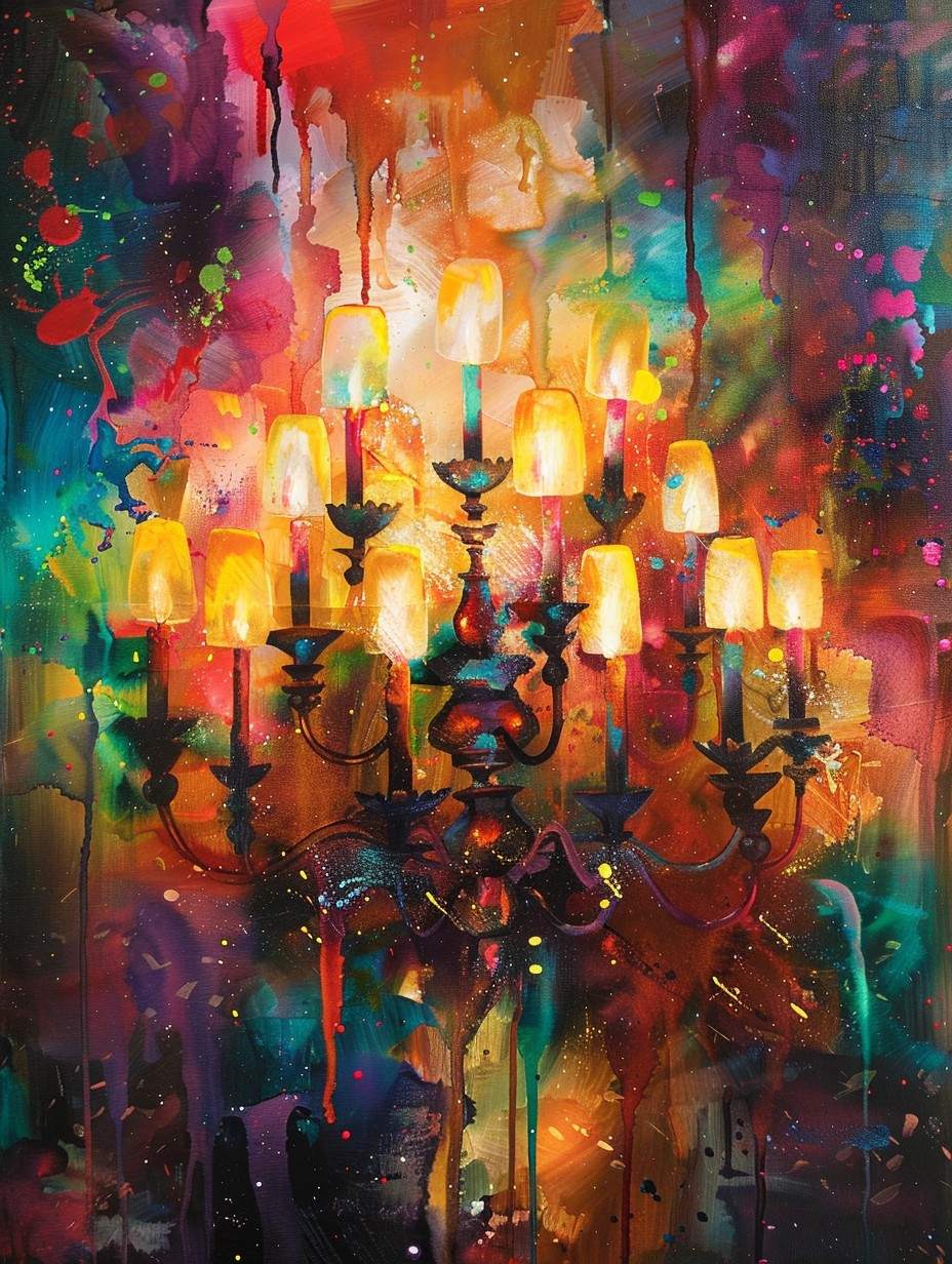 Fiery Chandelier