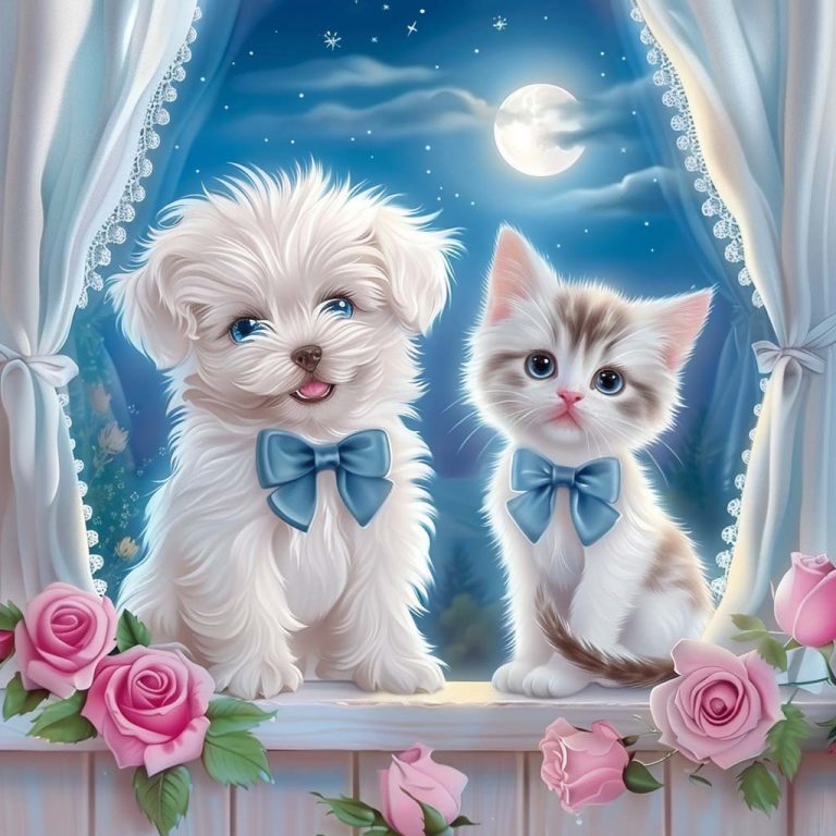 Moonlight Companions – White Curtains