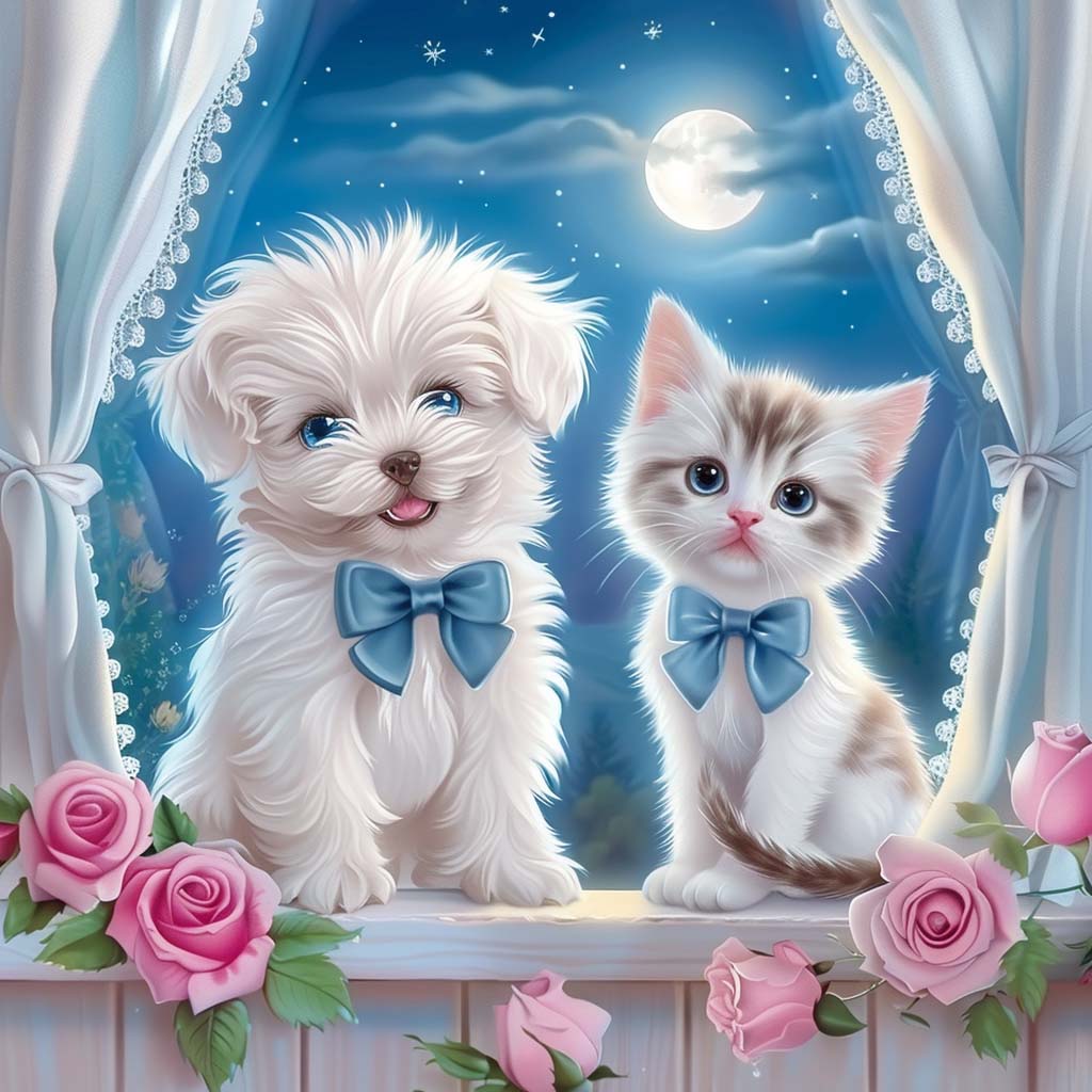 Moonlight Companions – White Curtains