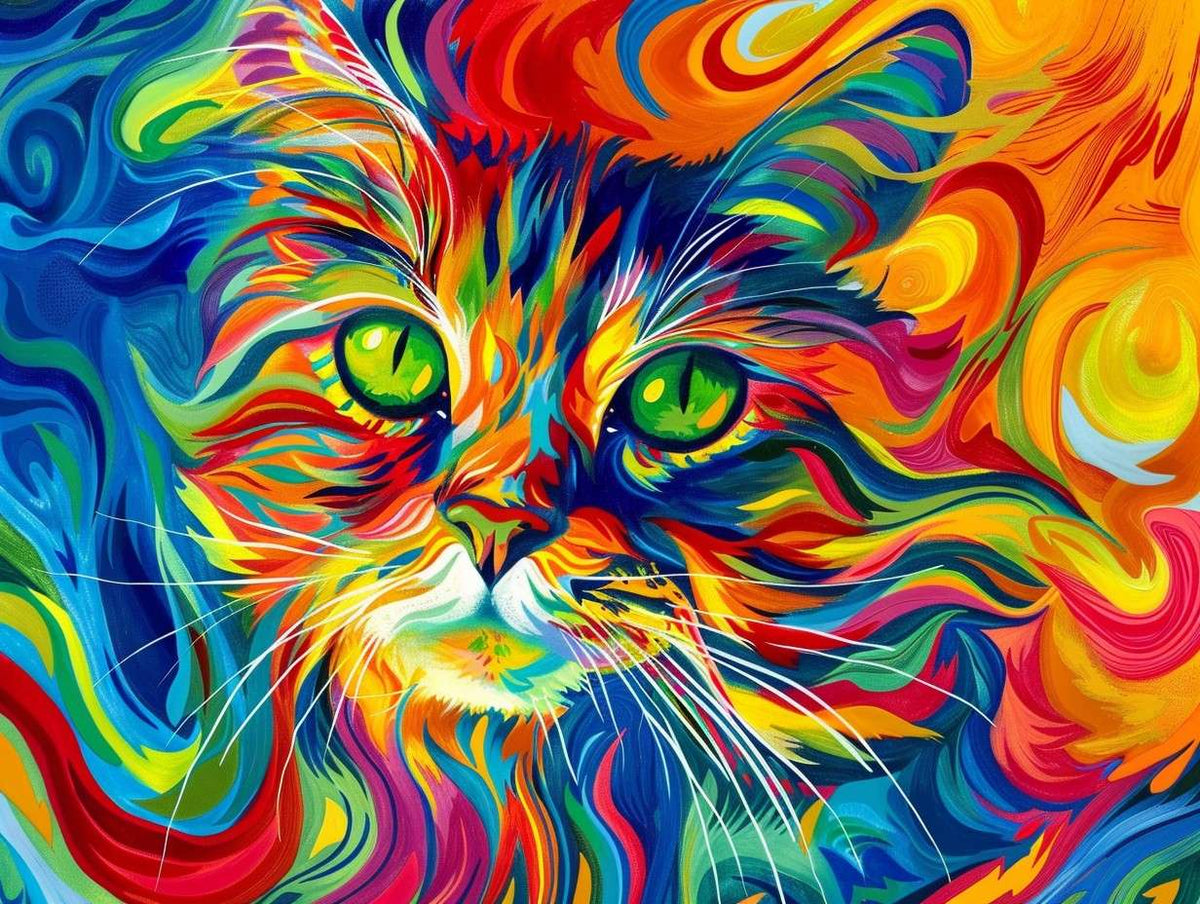Rainbow Swirl Cat