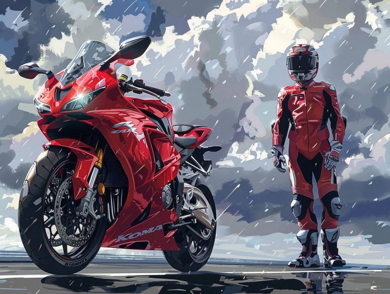 Red Sportbike & Rider