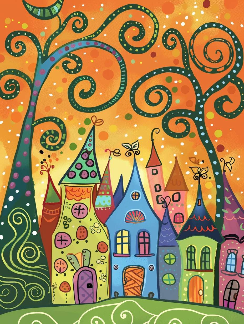 Whimsical Fantasy Town