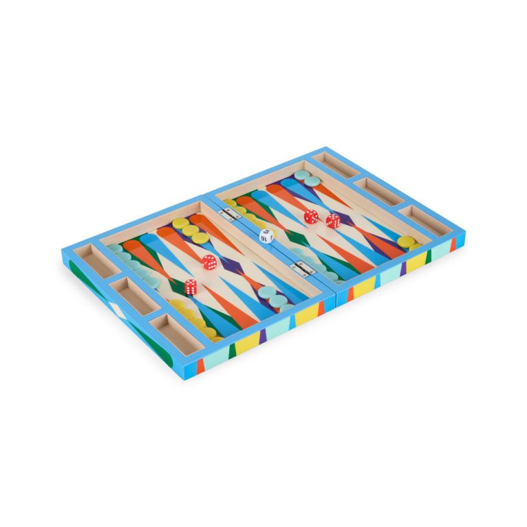MoMA Colorful Lacquered Backgammon Game
