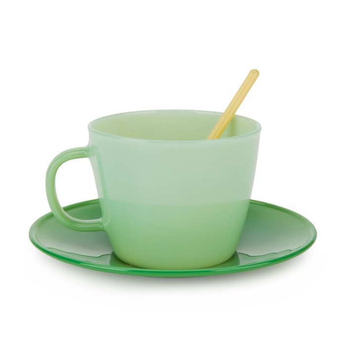 Bodum Copenhagen Glass Mug & Saucer Set